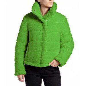 Replay W7722 Reversible Sherpa Jacket Women Size Medium NWT Full Zip Long Sleeve